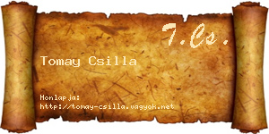 Tomay Csilla névjegykártya